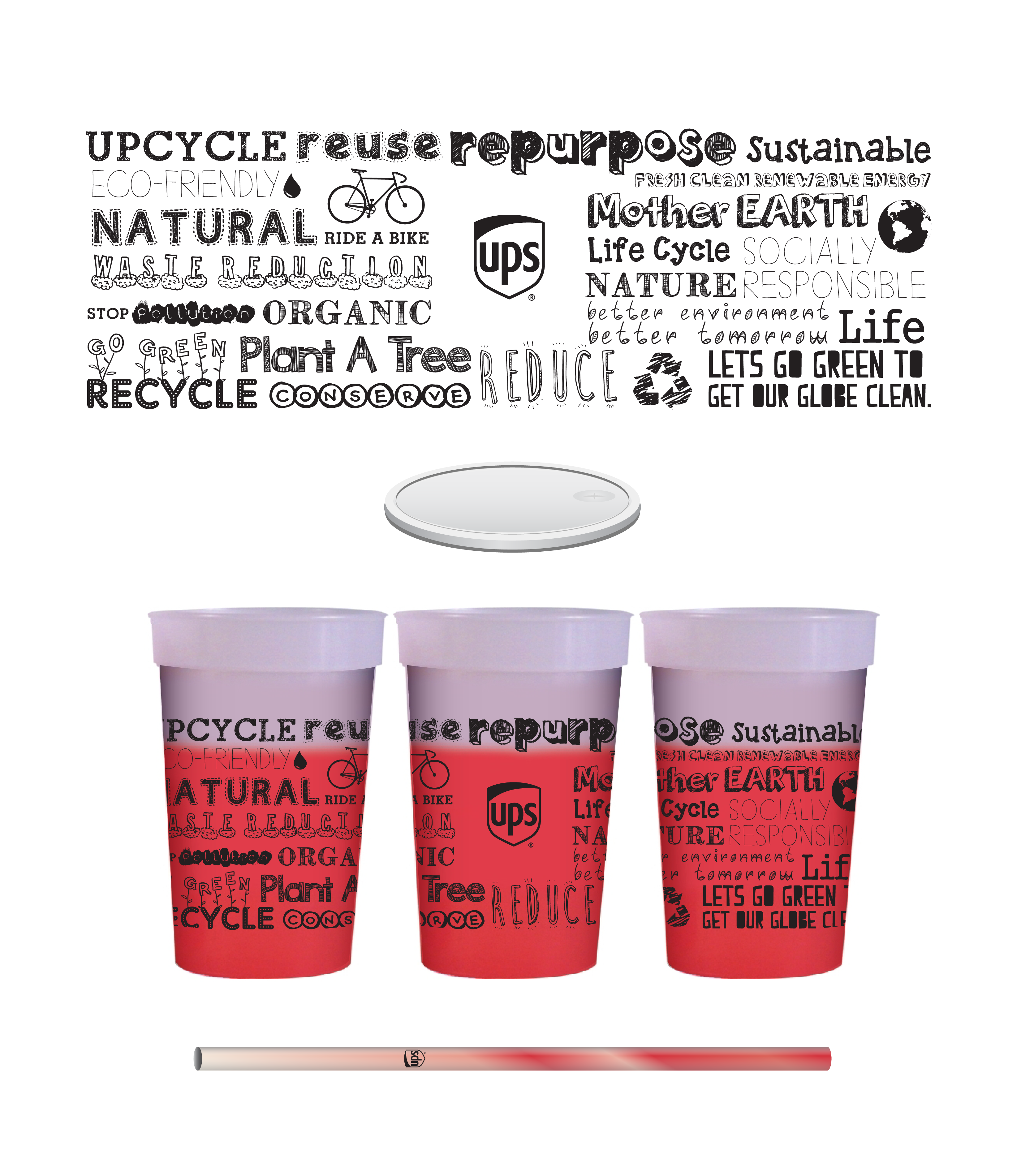 UPS Goes Green Color-Change Drinkware